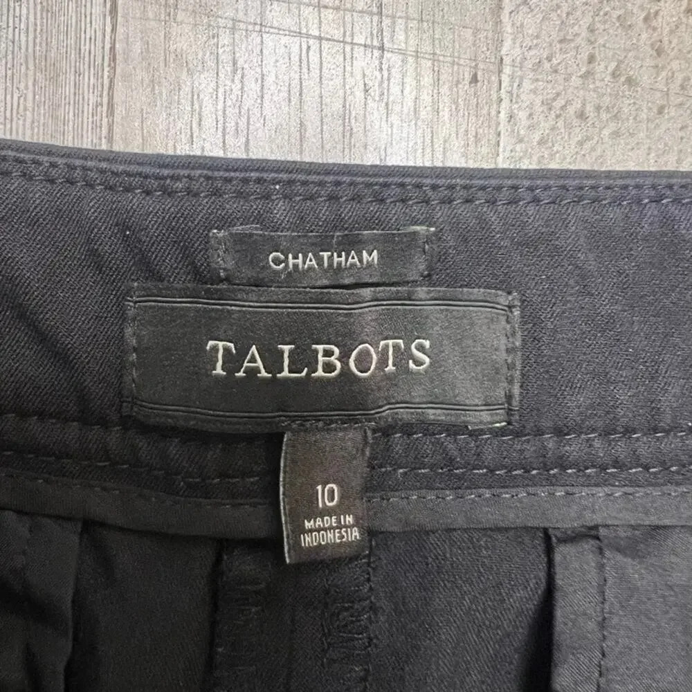 Talbots Women's Black‎ Chatham Chino Pants Size 10 Straight Leg - Picture 2 of 3